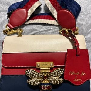 Gucci Queen Margaret Blind for Love series Red and Blue Handbag